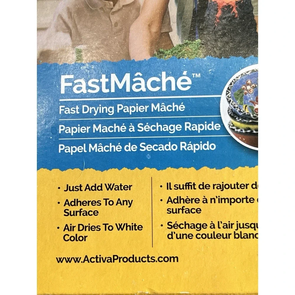 Activa FastMache Fast Drying‎ Papier Mache, Air Dryies to White Color 24oz NEW